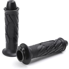Minho Motorcycle Handle Grip in Rubber Material Compatible with Chinese GY6 Scooter Moped Jonway 125cc 150cc,Black Color