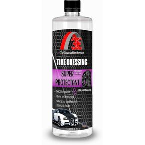3E Super Protectant Wipe-On Tire Dressing I Non-Greasy Dry-to-The-Touch Long Lasting Extreme Shine Dressing for Tires, Trim and More, Safe for Cars, Trucks, SUVs, RVs & More, 16 fl oz