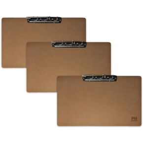 Paper Merlin Ledger Clipboards 19 x 11 Horizontal MDF 11x17 Clipboard Landscape Legal Size Paper with Large Clip 3 Pack