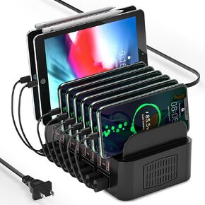 Charging Station for Multiple Devices, 175W USB Charging Station with 16 Fast Charging Ports, Ipad Charging Station for Apple Devices Fire Tablets iPhone Samsung Android