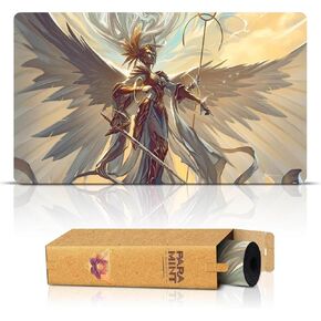 Dominic Archangel of Judgment (Stitched) - MTG Playmat by Asur Misoa - Compatible with Magic The Gathering Playmat - Play MTG, YuGiOh, TCG - Original Play Mat Art Designs & Accessories