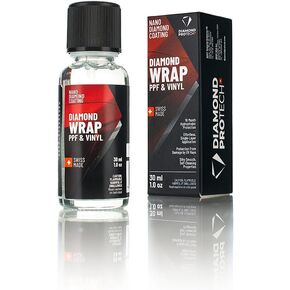 – Diamond Wrap PPF – Hydrophobic Protection for Protective Film & Vinyl; Ultra-Slick Nanodiamond Coating; 18 Months of Protection; Self Cleaning Properties (50 milliliters)