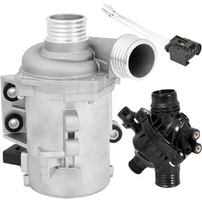 Electric Engine Water Pump & Coolant Thermostat Housing Assembly Compatible with BMW 325i 325xi 328i 328xi 330i 330xi 525i 525xi 528i 528xi 530i 530xi E90 X3 Z4 OEM # 702851208 11517586925 11517563183