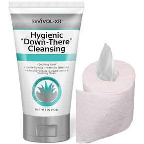 Hemorrhoid Wipe Alternative, Witch Hazel+ Makes 300 Cooling Wet Wipes from Dry Toilet Paper for Easy "Down-There" Soothing & Cleansing | Flushable | Made in USA
