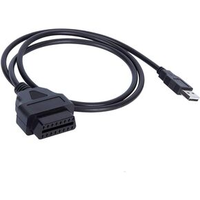 1 Pcs 16 Pins OBD2 Extension Cable to USB Female Port Charging Adapter Cables Connector for Car Extension Cord Connector