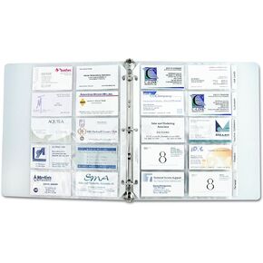 صفحات حامل بطاقات العمل C-Line، بولي بدون عروات، 20 بطاقة/صفحة، 11 × 9 بوصة، 10 في كل عبوة (61217) (عبوة من قطعتين)