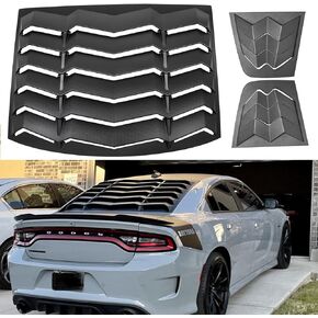 for Dodge Charger Louvers Rear and Side Window Louver Windshield Sun Shade Cover Fit for Dodge Charger 2011-2022 SXT GT R/T Scat Pack SRT Hellcat Widebody Redeye Daytona (Matte Black)