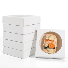30PCS 4.3×4.3×1.18INCH Dessert Boxes Small Gift Boxes Individual Cookie Boxes Mini Bundt Cake Containers ，Boxes for Packaging, Baking Boxes Small Boxes for Treats