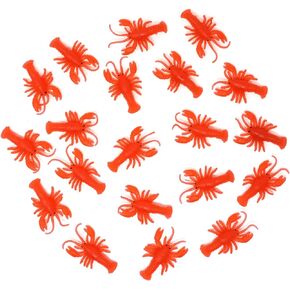Honbay 20PCS Mini Red Lobster Models Fake Lifelike Crawfish Party Decors for Food Models Home Tabletop Decoration and Photography Prop