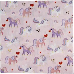 Love is Magical Unicorn Napkins, 24 ct | Unicorn Birthday Party Supplies | Unicorn Valentine's Day Party for Kids