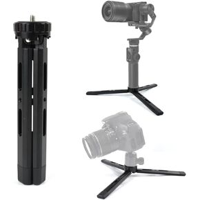 حامل ثلاثي صغير من الألومنيوم قابل للتعديل، حامل ثلاثي القوائم لسطح المكتب لكاميرات DSLR، Zhiyun Weebill/ناعم/رافعة، DJI Ronin S/SC/RSC/RS، Osmo Mobile، حامل ثلاثي بمقبض مثبت (4 مستويات قابلة للتعديل) in Kuwait