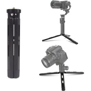 حامل ثلاثي صغير من الألومنيوم قابل للتعديل، حامل ثلاثي القوائم لسطح المكتب لكاميرات DSLR، Zhiyun Weebill/ناعم/رافعة، DJI Ronin S/SC/RSC/RS، Osmo Mobile، حامل ثلاثي بمقبض مثبت (4 مستويات قابلة للتعديل)