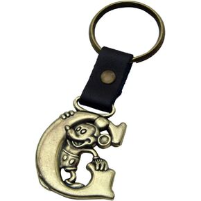 Mickey Mouse Letter G Brass Key Chain