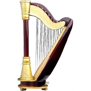 Harp 18 Note w Case Music Box Replica Musical Instrument