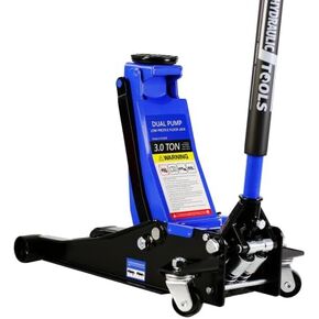 2.5T(5000 lb) Low Profile Floor Jack, Steel Racing Floor Jack with Dual Pistons Quick Lift Pump, Hydraulic Floor Jack for Garage Workshop Lifting Cars Light Van, Lifting Range 3.5"-19.5"