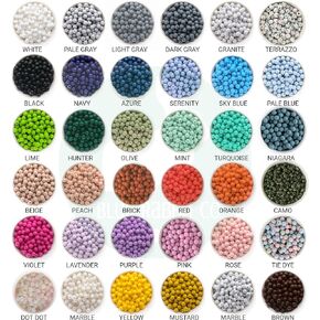 Silicone Beads for Keychain Making, Necklace, Bracelet by BLUE RABBIT CO, Medium Bulk Beads & Bead Assortments, Silicon Beads (12mm, 100PC, Original)