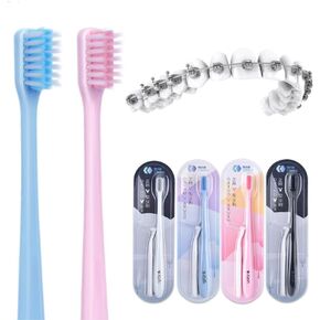 Y-Kelin 2IN1 Orthodontic Braces Toothbrush with interdental Brush in Kuwait