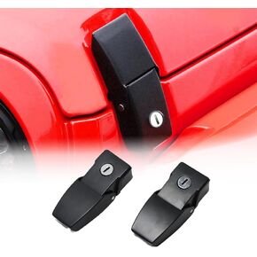 مجموعة قفل غطاء محرك السيارة مناسبة لسيارة Jeep Wrangler JL 2018 2019 2020 2021 2022 2023 2024,2/4 زوج باب من مجموعة قفل غطاء محرك السيارة الأسود مجموعة قفل مزلاج غطاء محرك السيارة in Kuwait