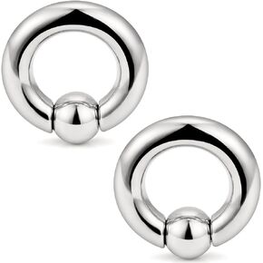 Ocptiy 6G 8G Titaniumm Septum Rings Medical Implant Grade Gauges Tunnels Earrings stretching kit Hypoallergenic Septum Nose Lip Ring Ear Lobe Hoop Earring Piercing Jewelry Women Men 12mm 14mm 16mm