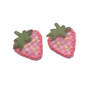2Pcs Fabric Strawberry Hair Clips for Women Girls Sweet Hairpins Pink Barrettes Duckbill Hair Accessories，Clips and Barrettes