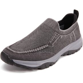Go Tour Men's Walking Shoes - Casual Washed Knit Loafer Comfortable Slip On Athletic Sneakers