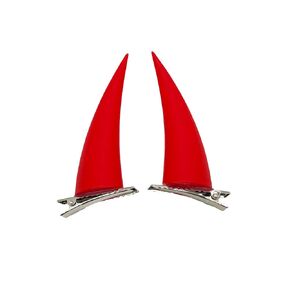 Devil Horns Cosplay Hair Clips Anime Power Cosplay Horns Halloween Red Demon Hair Accessories