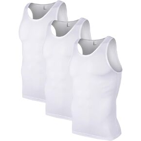 Men's Compression Tank Top Athletic Underwear Base Layer for Sport 3 Pack