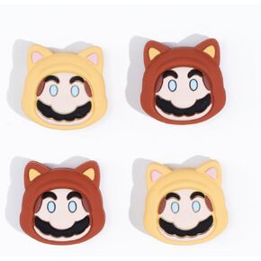 Yocore Cute Switch Thumb Grip Caps,Soft Silicone Thumb Grips,Analog Soft Silicone Joystick Caps Stick Caps for Switch/OLED/Switch Lite,4 Pcs-SGG