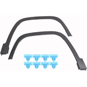 2 Pcs Black Plastic Front Left and Right Side Fender-flares Set Replacement for Grand Cherokee 2014-2018 CH1291111 CH1290111 68210314AE 68210315AE