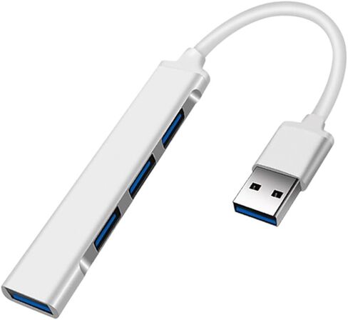 جاكوبس بارتس UH3-P USB 3.0 4 منافذ موزع نحيف وأنيق من الألومنيوم لأجهزة الكمبيوتر المحمول وأجهزة الكمبيوتر المكتبية (رمادي) in Kuwait