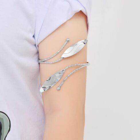 Upper Arm Bracelet Band Cuff Bangle Coil Bracelet butterfly flower Gold Armband Boho Jewelry for Women Girls in Saudi Arabia