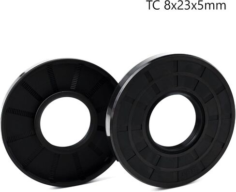 XiKe Oil Shaft Seal, Lip Seals, TC 15x23x4mm Nitrile Rubber Cover Double Lip with Spring, Oil Seals for Bearing Shafts,Rotating Shafts,etc., Black Pack of 2 in Saudi Arabia