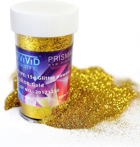 VViViD Prisma65 Glitter Pigment Powder 6 Color Bundle, 15g Jars, Blue, Gold, Green, Silver, Purple and Red in Saudi Arabia