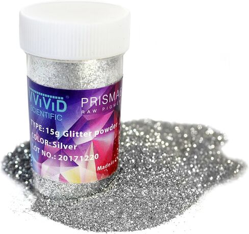 VViViD Prisma65 Glitter Pigment Powder 6 Color Bundle, 15g Jars, Blue, Gold, Green, Silver, Purple and Red in Saudi Arabia