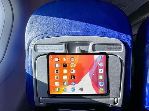 Airplane Tabelt Holder, Flexible Travel Stand Mount for Flying, Flight Train Car Seat Back Essential Compatible with iPad, Samsung, Kindle for 7-12.9" Tablets (Black) in Saudi Arabia