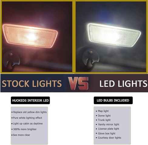 15 قطعة استبدال مصابيح LED الداخلية من Grand Cherokee لعام 2011 2012 2013 2014 2015 2016 2017 2018 2019 2020 Jeep Grand Cherokee 6000K حزمة لمبات LED داخلية بيضاء فائقة السطوع + أداة تركيب in Kuwait