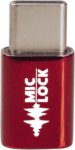 Mic-Lock Micro USB C - Microphone Audio and Data Security - Privacy Protector for Laptops, Smartphones, Tablets, and Computers (Red Mirror, Single Pack) in Saudi Arabia