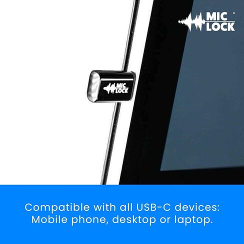 Mic-Lock Micro USB C - Microphone Audio and Data Security - Privacy Protector for Laptops, Smartphones, Tablets, and Computers (Red Mirror, Single Pack) in Saudi Arabia