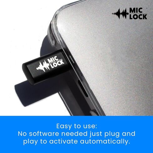 Mic-Lock Micro USB C - Microphone Audio and Data Security - Privacy Protector for Laptops, Smartphones, Tablets, and Computers (Red Mirror, Single Pack) in Saudi Arabia