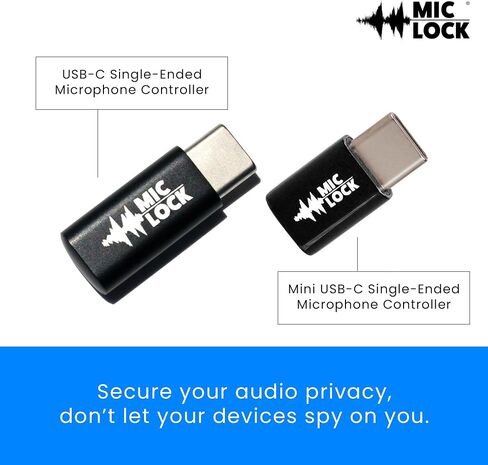 Mic-Lock Micro USB C - Microphone Audio and Data Security - Privacy Protector for Laptops, Smartphones, Tablets, and Computers (Red Mirror, Single Pack) in Saudi Arabia