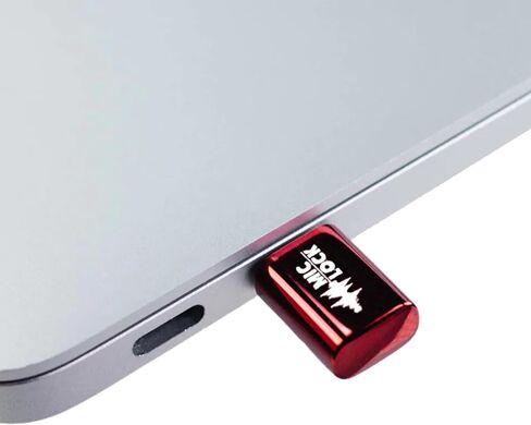 Mic-Lock Micro USB C - Microphone Audio and Data Security - Privacy Protector for Laptops, Smartphones, Tablets, and Computers (Red Mirror, Single Pack) in Saudi Arabia
