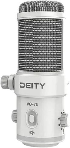 ميكروفون ديتي ميكروفونات VO-7U ديناميكي فائق القلب USB Streamer مع حامل ثلاثي القوائم لسطح المكتب، أبيض in Kuwait