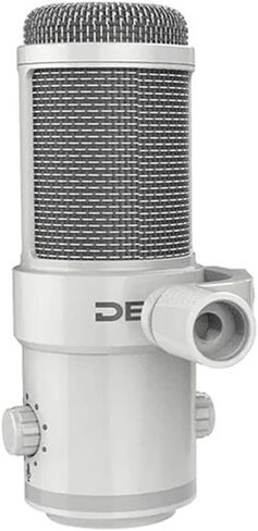 ميكروفون ديتي ميكروفونات VO-7U ديناميكي فائق القلب USB Streamer مع حامل ثلاثي القوائم لسطح المكتب، أبيض in Kuwait