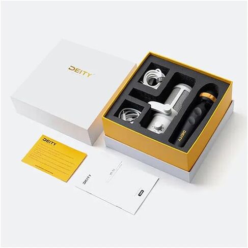 ميكروفون ديتي ميكروفونات VO-7U ديناميكي فائق القلب USB Streamer مع حامل ثلاثي القوائم لسطح المكتب، أبيض in Kuwait