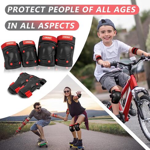 Knee Pads for Kids,Kids Knee Pads and Elbow Pads Set Child Youth 3-15 Years W/Adjustable Strap for Roller Skates Skateboard Inline Skatings Scooter in Saudi Arabia