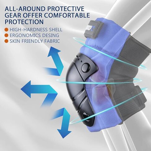 Knee Pads for Kids,Kids Knee Pads and Elbow Pads Set Child Youth 3-15 Years W/Adjustable Strap for Roller Skates Skateboard Inline Skatings Scooter in Saudi Arabia