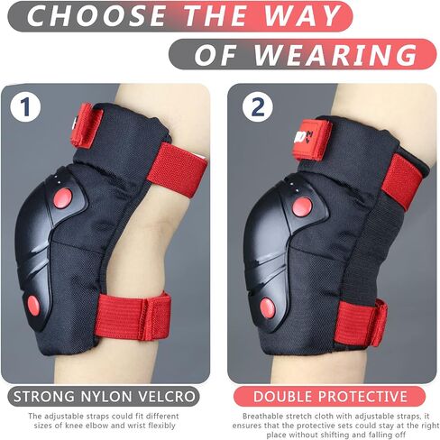 Knee Pads for Kids,Kids Knee Pads and Elbow Pads Set Child Youth 3-15 Years W/Adjustable Strap for Roller Skates Skateboard Inline Skatings Scooter in Saudi Arabia