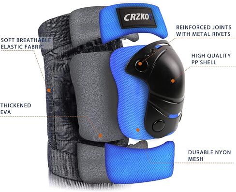 Knee Pads for Kids,Kids Knee Pads and Elbow Pads Set Child Youth 3-15 Years W/Adjustable Strap for Roller Skates Skateboard Inline Skatings Scooter in Saudi Arabia