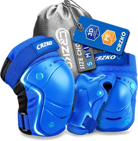 Knee Pads for Kids,Kids Knee Pads and Elbow Pads Set Child Youth 3-15 Years W/Adjustable Strap for Roller Skates Skateboard Inline Skatings Scooter in Saudi Arabia