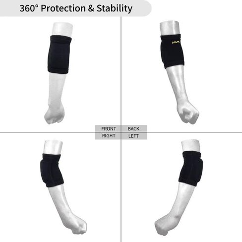 D&M Elbow Pad Sleeve, 13mm Thick pad, Black, Free-Size, 1pcs, Made in Japan, 777 in Kuwait